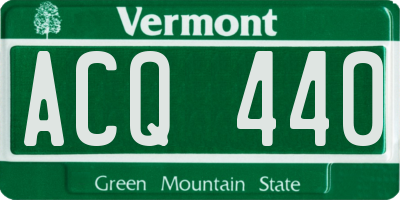 VT license plate ACQ440