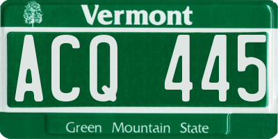 VT license plate ACQ445