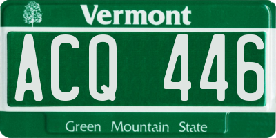 VT license plate ACQ446