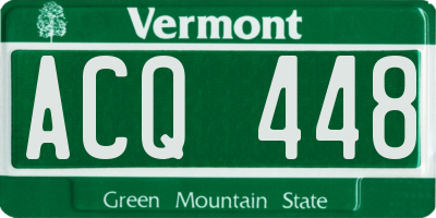 VT license plate ACQ448
