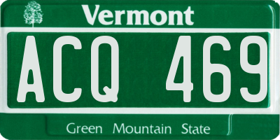 VT license plate ACQ469