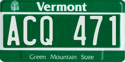 VT license plate ACQ471