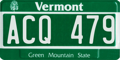 VT license plate ACQ479