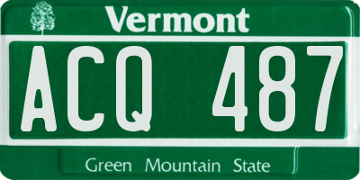VT license plate ACQ487