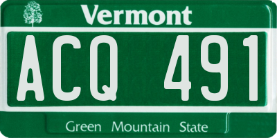 VT license plate ACQ491