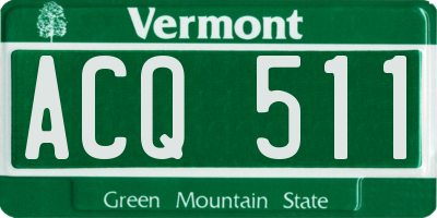 VT license plate ACQ511