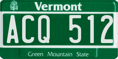 VT license plate ACQ512