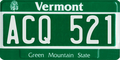 VT license plate ACQ521