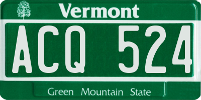 VT license plate ACQ524