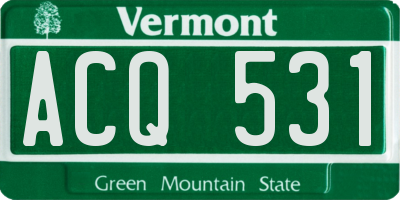 VT license plate ACQ531