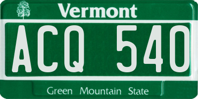 VT license plate ACQ540