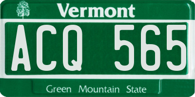 VT license plate ACQ565