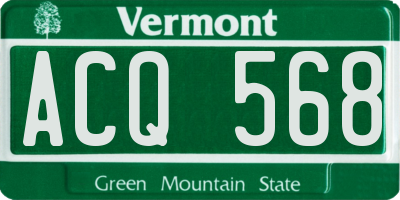 VT license plate ACQ568