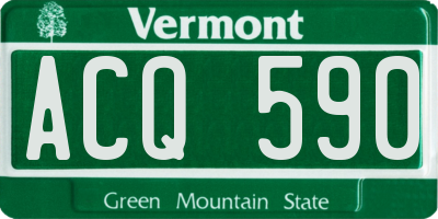 VT license plate ACQ590
