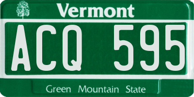 VT license plate ACQ595