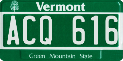 VT license plate ACQ616
