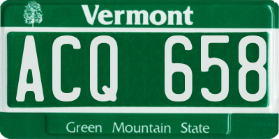 VT license plate ACQ658