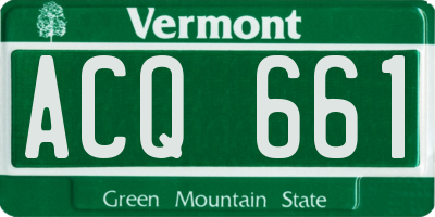 VT license plate ACQ661