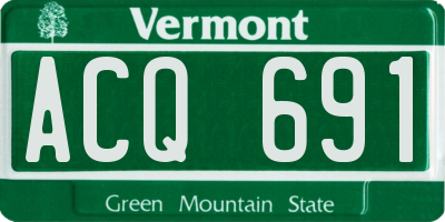 VT license plate ACQ691