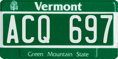 VT license plate ACQ697