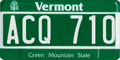 VT license plate ACQ710