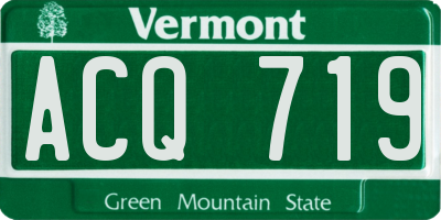 VT license plate ACQ719