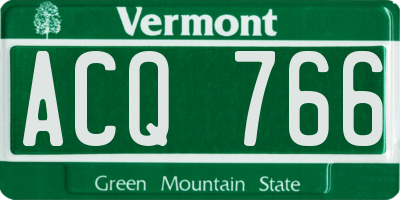 VT license plate ACQ766