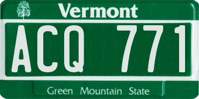 VT license plate ACQ771