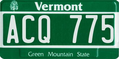VT license plate ACQ775