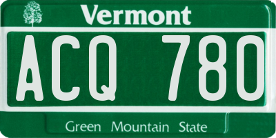 VT license plate ACQ780