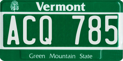 VT license plate ACQ785