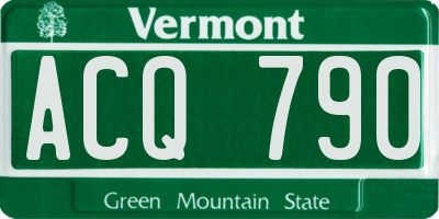 VT license plate ACQ790