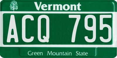 VT license plate ACQ795
