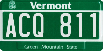 VT license plate ACQ811