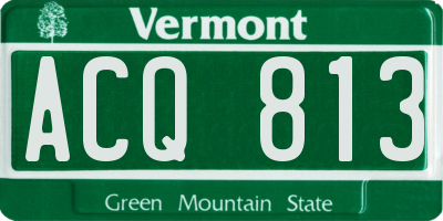 VT license plate ACQ813