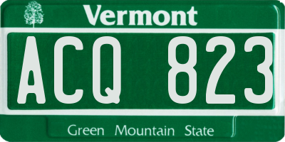 VT license plate ACQ823