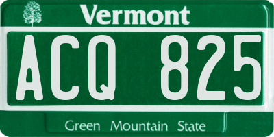 VT license plate ACQ825