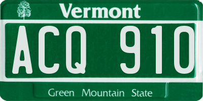 VT license plate ACQ910