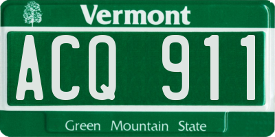 VT license plate ACQ911