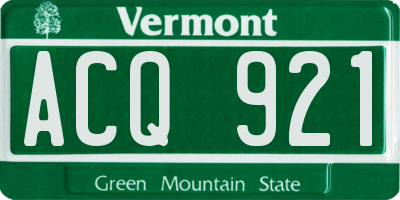 VT license plate ACQ921
