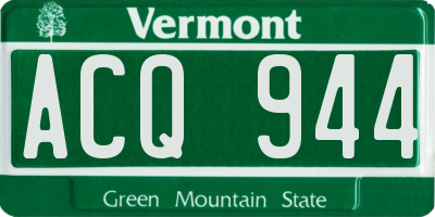 VT license plate ACQ944
