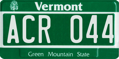 VT license plate ACR044