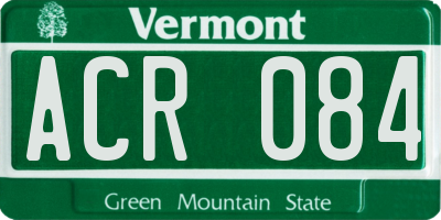 VT license plate ACR084