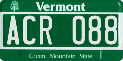 VT license plate ACR088