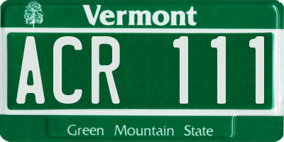 VT license plate ACR111