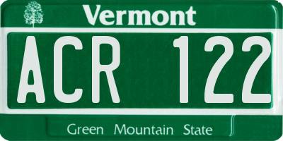 VT license plate ACR122