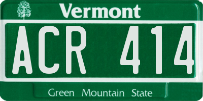 VT license plate ACR414