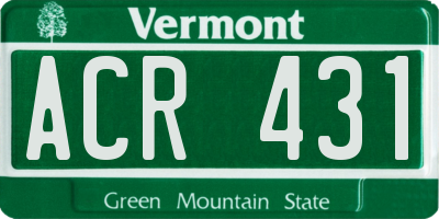 VT license plate ACR431