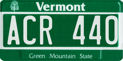 VT license plate ACR440