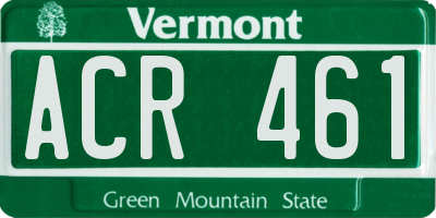 VT license plate ACR461